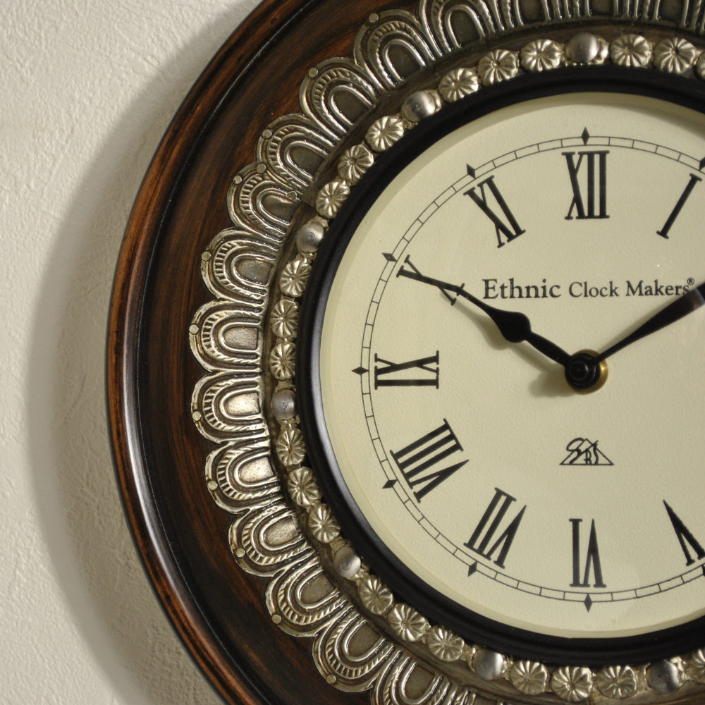 時計 壁掛け時計 掛時計 オシャレ おしゃれ ウォールクロック ウォール クロック 丸型時計 EthnicClockMakerts 306037