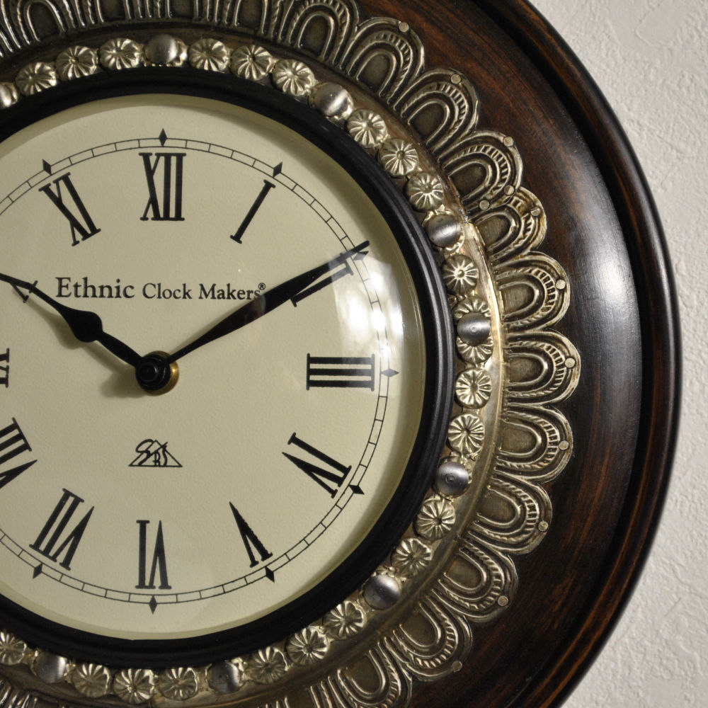 時計 壁掛け時計 掛時計 オシャレ おしゃれ ウォールクロック ウォール クロック 丸型時計 EthnicClockMakerts 306037