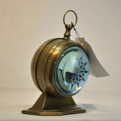 時計 球型置時計 レンズ時計 置時計 インテリア時計 真鍮製時計 インテリア雑貨 テーブルクロック アンティーク風置時計 真鍮雑貨 310002