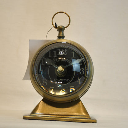 時計 球型置時計 レンズ時計 置時計 インテリア時計 真鍮製時計 インテリア雑貨 テーブルクロック アンティーク風置時計 真鍮雑貨 310002