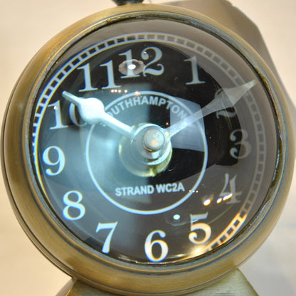 時計 球型置時計 レンズ時計 置時計 インテリア時計 真鍮製時計 インテリア雑貨 テーブルクロック アンティーク風置時計 真鍮雑貨 310002