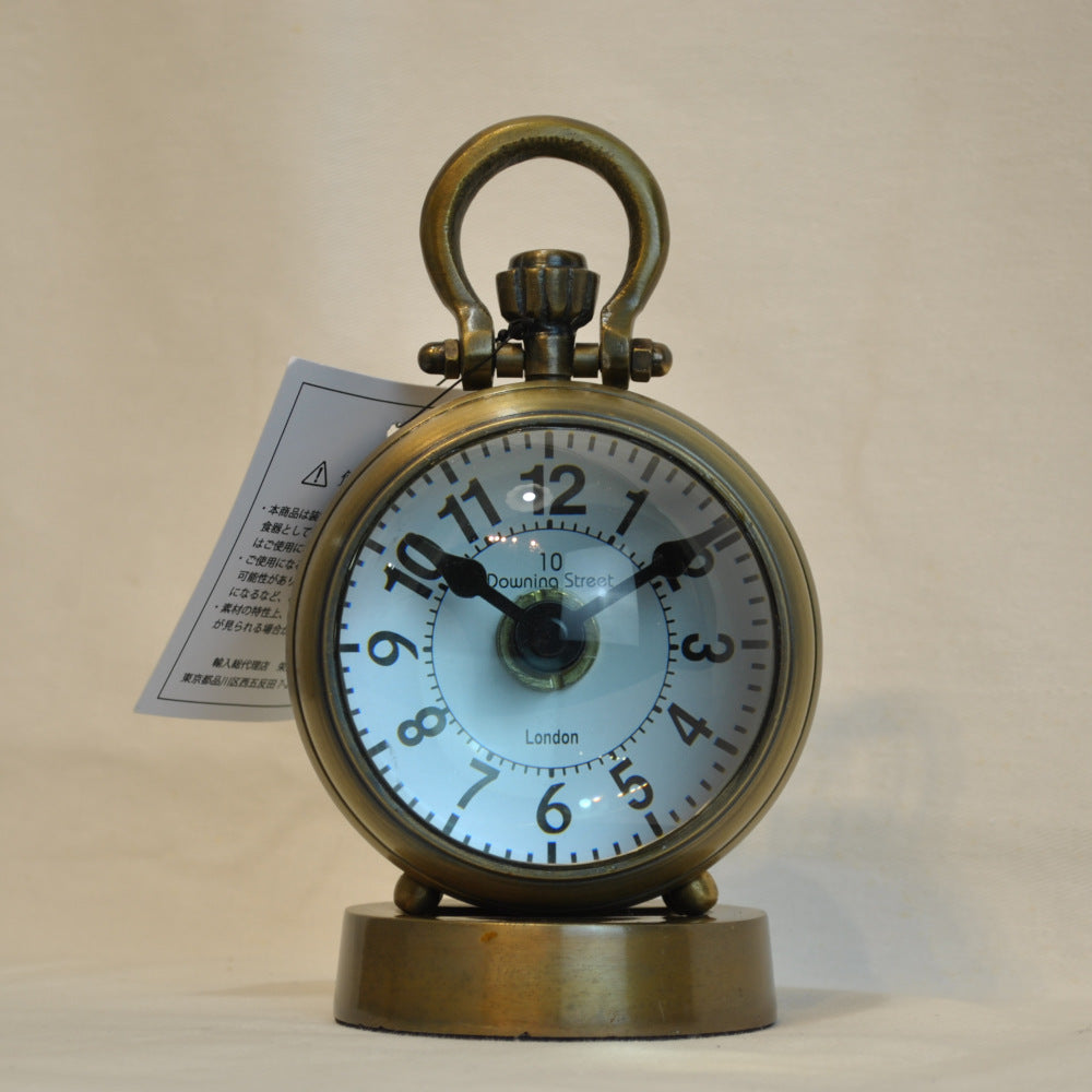 時計 球型置時計 レンズ時計 置時計 インテリア時計 真鍮製時計 インテリア雑貨 テーブルクロック アンティーク風置時計 真鍮雑貨 310003