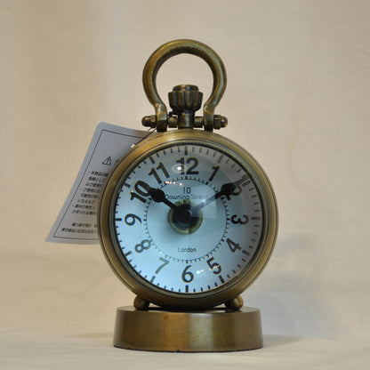 時計 球型置時計 レンズ時計 置時計 インテリア時計 真鍮製時計 インテリア雑貨 テーブルクロック アンティーク風置時計 真鍮雑貨 310003