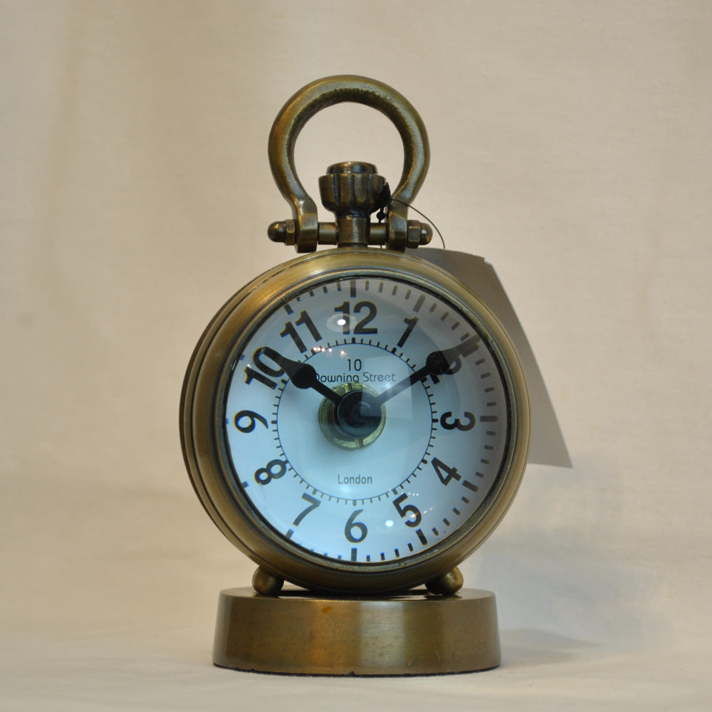 時計 球型置時計 レンズ時計 置時計 インテリア時計 真鍮製時計 インテリア雑貨 テーブルクロック アンティーク風置時計 真鍮雑貨 310003