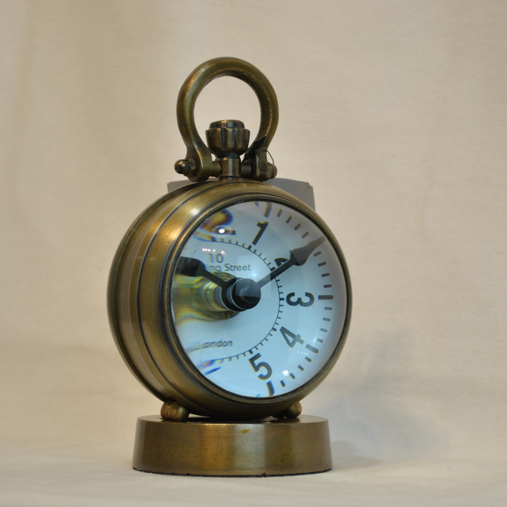 時計 球型置時計 レンズ時計 置時計 インテリア時計 真鍮製時計 インテリア雑貨 テーブルクロック アンティーク風置時計 真鍮雑貨 310003