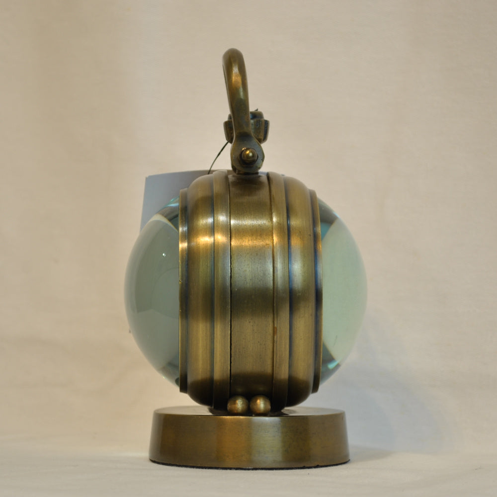 時計 球型置時計 レンズ時計 置時計 インテリア時計 真鍮製時計 インテリア雑貨 テーブルクロック アンティーク風置時計 真鍮雑貨 310003