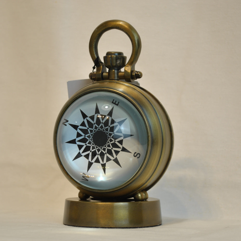 時計 球型置時計 レンズ時計 置時計 インテリア時計 真鍮製時計 インテリア雑貨 テーブルクロック アンティーク風置時計 真鍮雑貨 310003