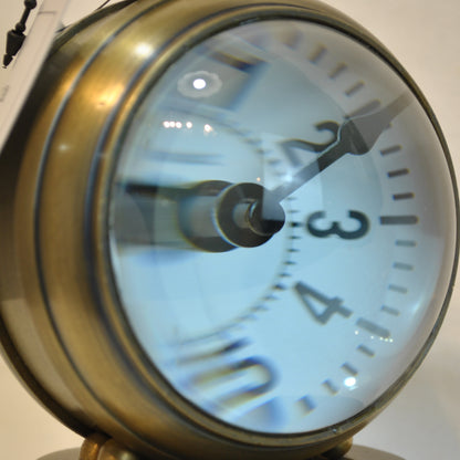 時計 球型置時計 レンズ時計 置時計 インテリア時計 真鍮製時計 インテリア雑貨 テーブルクロック アンティーク風置時計 真鍮雑貨 310003