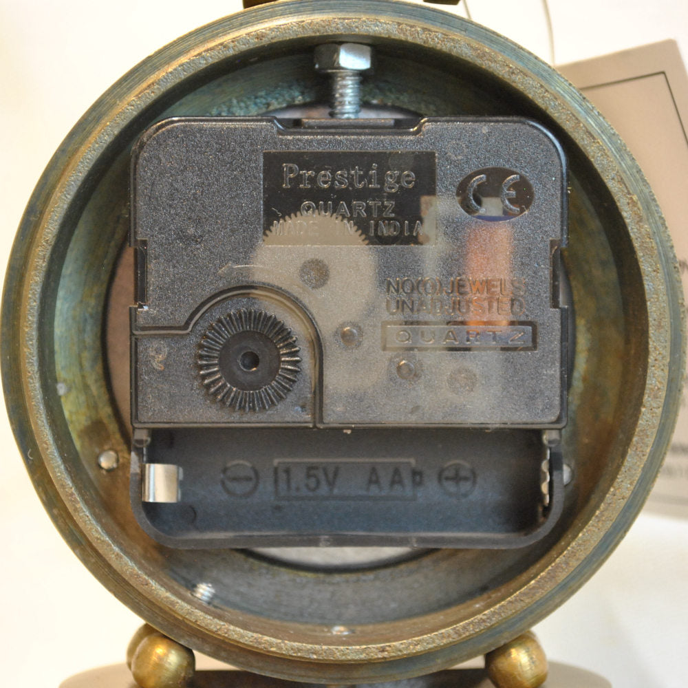 時計 球型置時計 レンズ時計 置時計 インテリア時計 真鍮製時計 インテリア雑貨 テーブルクロック アンティーク風置時計 真鍮雑貨 310003