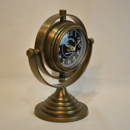 時計 天球儀型 置時計 天球儀型置時計 天球儀型時計 インテリア時計 真鍮製時計 インテリア雑貨 テーブルクロック アンティーク風置時計 真鍮雑貨 310005