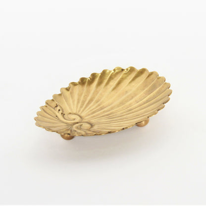 トレイ アクセサリートレイ シェル型トレイ 真鍮製トレイ 小物入れ アンティーク風トレイ 真鍮雑貨 325044