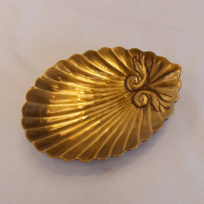 トレイ アクセサリートレイ シェル型トレイ 真鍮製トレイ 小物入れ アンティーク風トレイ 真鍮雑貨 325044