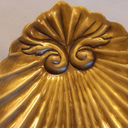 トレイ アクセサリートレイ シェル型トレイ 真鍮製トレイ 小物入れ アンティーク風トレイ 真鍮雑貨 325044