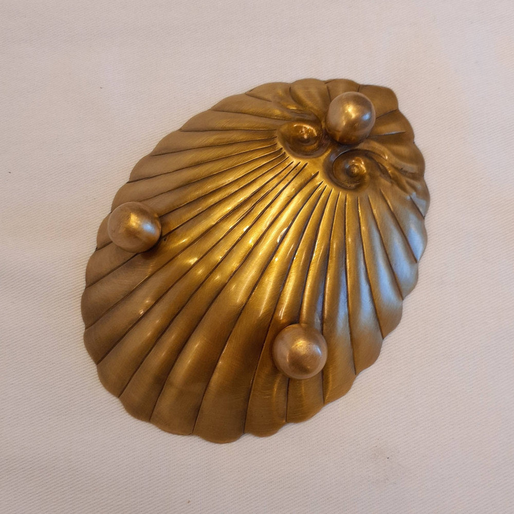 トレイ アクセサリートレイ シェル型トレイ 真鍮製トレイ 小物入れ アンティーク風トレイ 真鍮雑貨 325044