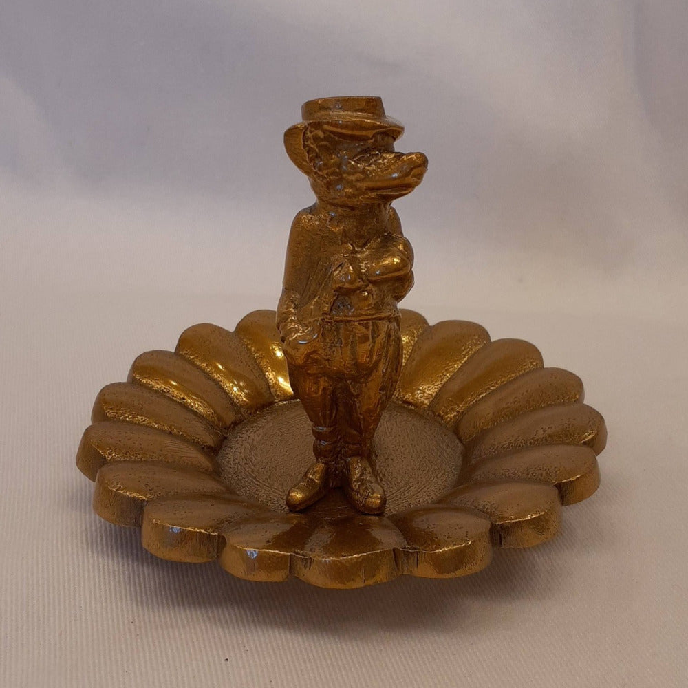 プレート アクセサリートレイ ブレスレッドホルダー 狐オブジェ 狐男爵 キタキツネ 置物 オーナメント アニマルトレイ アルミニウム製トレイ 小物入れ アンティーク風トレイ 雑貨 325051