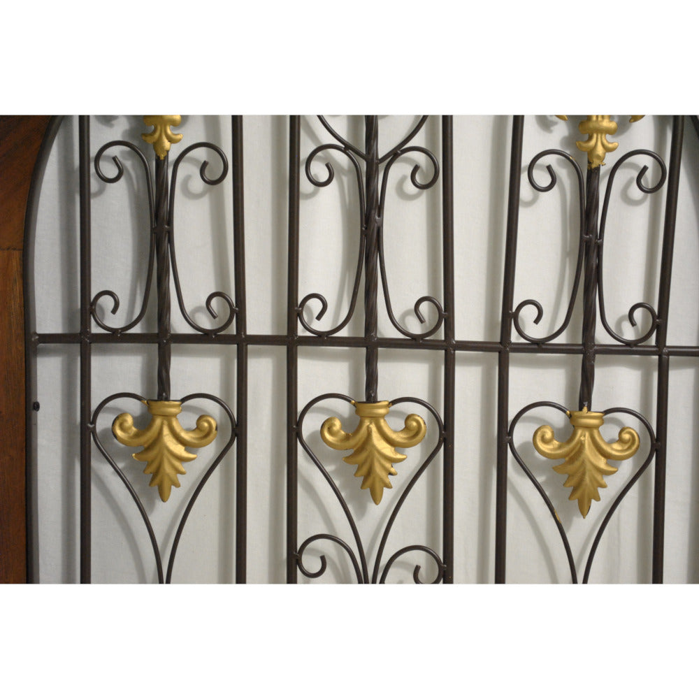 壁飾り ロートアイアン 壁掛けボード ウォールデコレーション 半円形 パネル アンティーク風パネル壁掛け 鉄製壁掛け額 350013