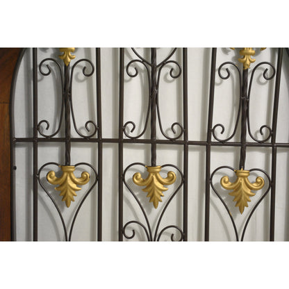 壁飾り ロートアイアン 壁掛けボード ウォールデコレーション 半円形 パネル アンティーク風パネル壁掛け 鉄製壁掛け額 350013