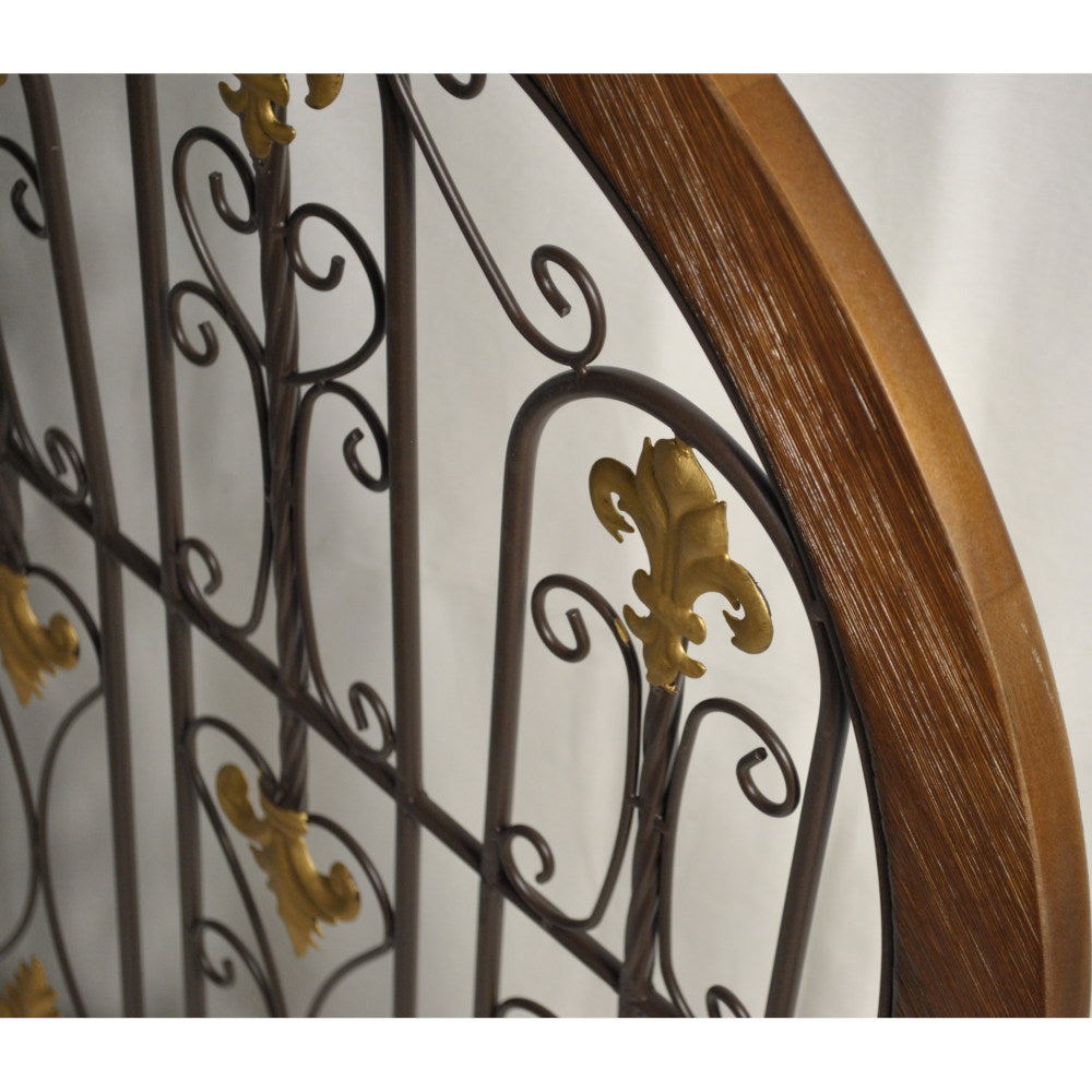 壁飾り ロートアイアン 壁掛けボード ウォールデコレーション 半円形 パネル アンティーク風パネル壁掛け 鉄製壁掛け額 350013