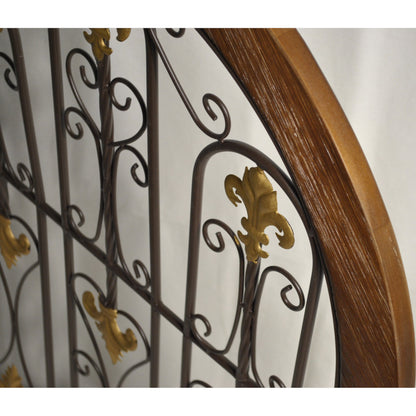 壁飾り ロートアイアン 壁掛けボード ウォールデコレーション 半円形 パネル アンティーク風パネル壁掛け 鉄製壁掛け額 350013