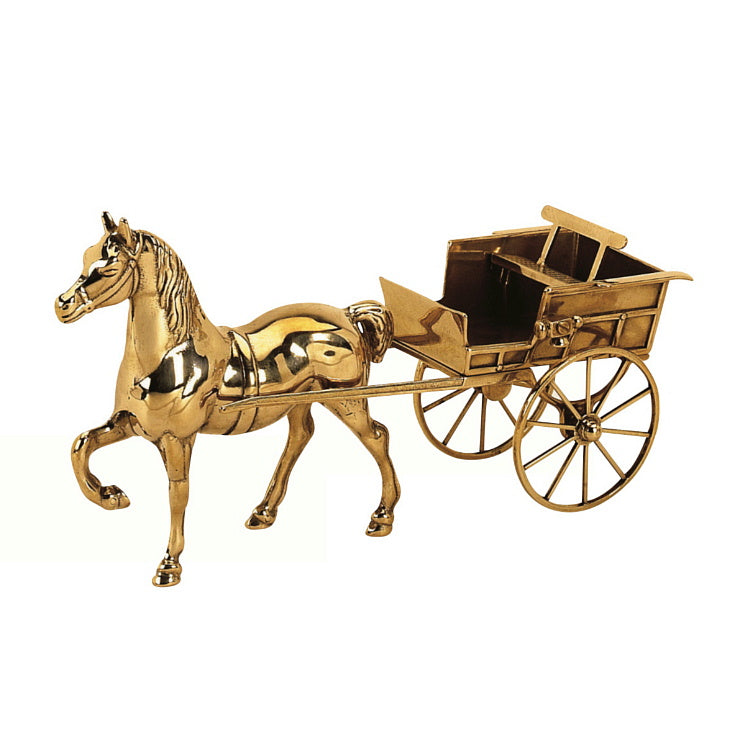 馬車型 タバコホルダー シュガレットホルダー 煙草盆 馬 馬車置物 オブジェ オーナメント 真鍮 ブラス イタリア製 アンティーク調 雑貨 STILARS スティラーズ 388215