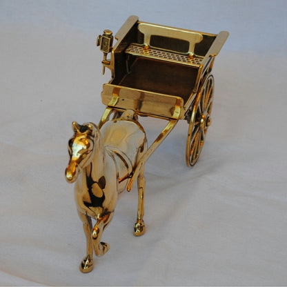 馬車型 タバコホルダー シュガレットホルダー 煙草盆 馬 馬車置物 オブジェ オーナメント 真鍮 ブラス イタリア製 アンティーク調 雑貨 STILARS スティラーズ 388215
