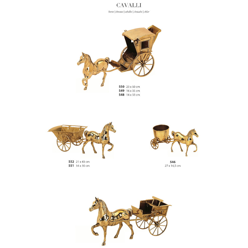 馬車型 タバコホルダー シュガレットホルダー 煙草盆 馬 馬車置物 オブジェ オーナメント 真鍮 ブラス イタリア製 アンティーク調 雑貨 STILARS スティラーズ 388215