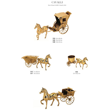 馬車型 タバコホルダー シュガレットホルダー 煙草盆 馬 馬車置物 オブジェ オーナメント 真鍮 ブラス イタリア製 アンティーク調 雑貨 STILARS スティラーズ 388215