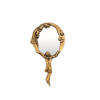 ハンドミラー 手鏡 鏡 ミラー オーバル 真鍮 ブラス イタリア製 アンティーク調 雑貨 お姫様 女優 STILARS スティラーズ 388276