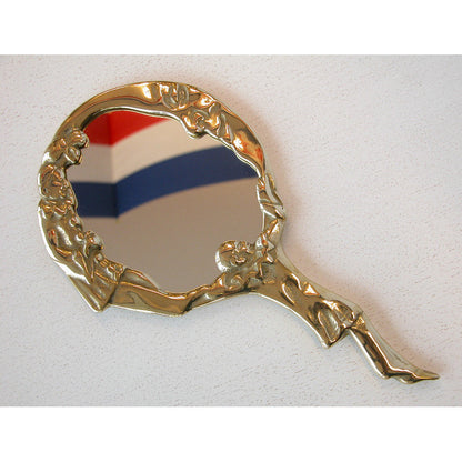 ハンドミラー 手鏡 鏡 ミラー オーバル 真鍮 ブラス イタリア製 アンティーク調 雑貨 お姫様 女優 STILARS スティラーズ 388276