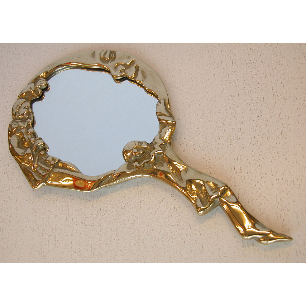 ハンドミラー 手鏡 鏡 ミラー オーバル 真鍮 ブラス イタリア製 アンティーク調 雑貨 お姫様 女優 STILARS スティラーズ 388276