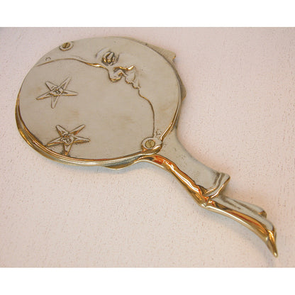 ハンドミラー 手鏡 鏡 ミラー オーバル 真鍮 ブラス イタリア製 アンティーク調 雑貨 お姫様 女優 STILARS スティラーズ 388276