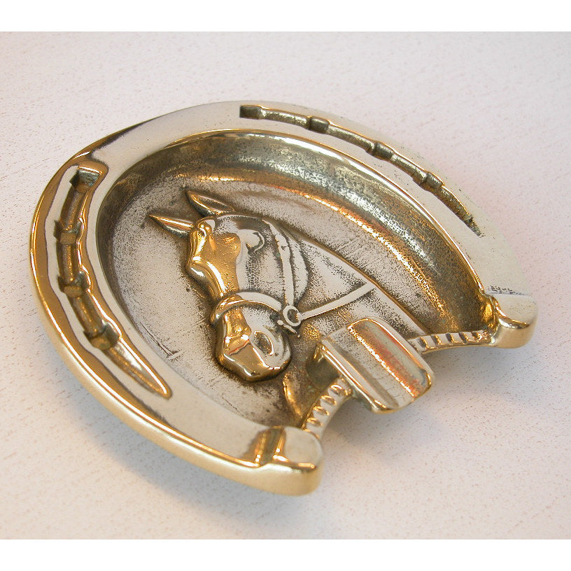 灰皿 蹄鉄型灰皿 トレイ シュートレイ 馬オブジェ 馬 STILARS スティラーズ 真鍮 ブラス イタリア製 アンティーク調 雑貨 388277