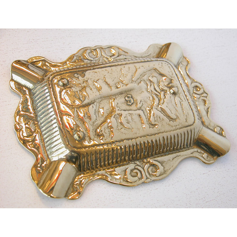 灰皿 シュートレイ シュートレー ライオン 獅子 STILARS スティラーズ 真鍮 ブラス イタリア製 アンティーク調 雑貨 388279