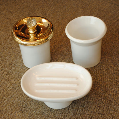 コスメツリー ソープデュッシュ イタリア製 おしゃれ 陶器 イタリアンクラシック 真鍮 ブラス製 かわいい サニタリー 洗面 インテリア雑貨 置物 388311