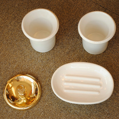 コスメツリー ソープデュッシュ イタリア製 おしゃれ 陶器 イタリアンクラシック 真鍮 ブラス製 かわいい サニタリー 洗面 インテリア雑貨 置物 388311