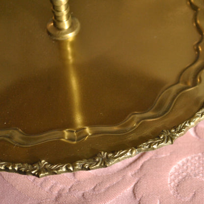 アフタヌーンティースタンド 真鍮雑貨 ケーキスタンド 真鍮製プレート 2段プレート 真鍮 2段トレー ディスプレイプレート クラシック アンティーク風 7347060