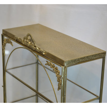 アクセサリーキャビネット キュリオケース 真鍮製 ガラスケース 3段キャビネット ガラスドアキャビネット アクセサリーケース ディスプレイキャビネット 7347075