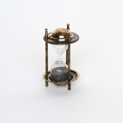 砂時計 時計 50秒計 真鍮製 雑貨 置き時計 インテリア時計 アンティーク風砂時計 真鍮雑貨 7382020