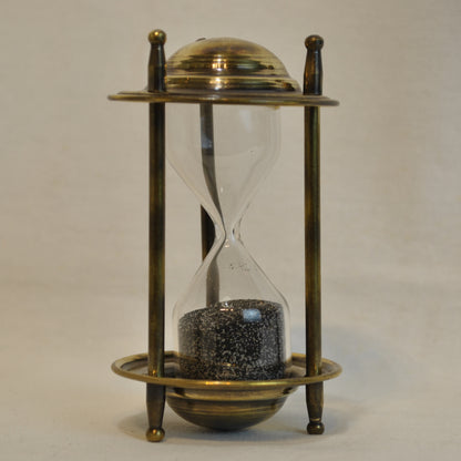 砂時計 時計 50秒計 真鍮製 雑貨 置き時計 インテリア時計 アンティーク風砂時計 真鍮雑貨 7382020