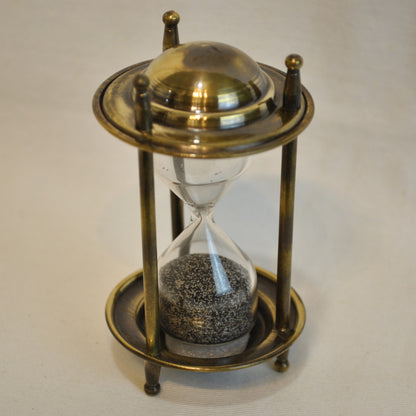 砂時計 時計 50秒計 真鍮製 雑貨 置き時計 インテリア時計 アンティーク風砂時計 真鍮雑貨 7382020