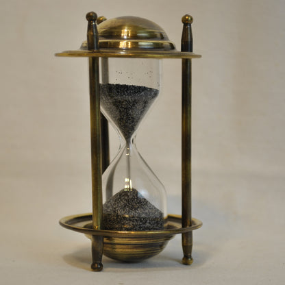 砂時計 時計 50秒計 真鍮製 雑貨 置き時計 インテリア時計 アンティーク風砂時計 真鍮雑貨 7382020