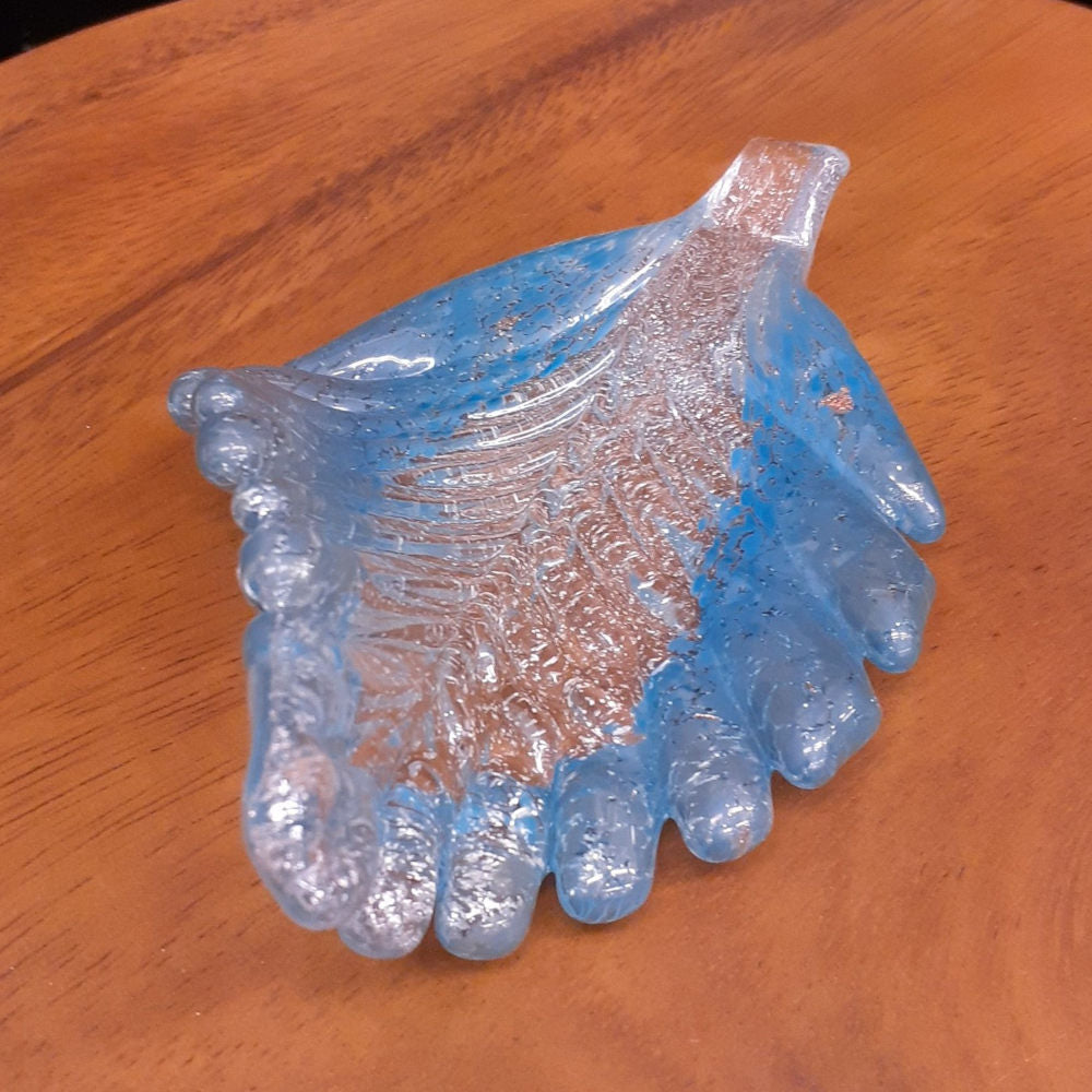 葉っぱトレイ リーフプレート リーフ置物 オブジェ グラスアート ガラス グラスリーフ インテリア 雑貨 ガラスのオブジェ リーフ 7688015