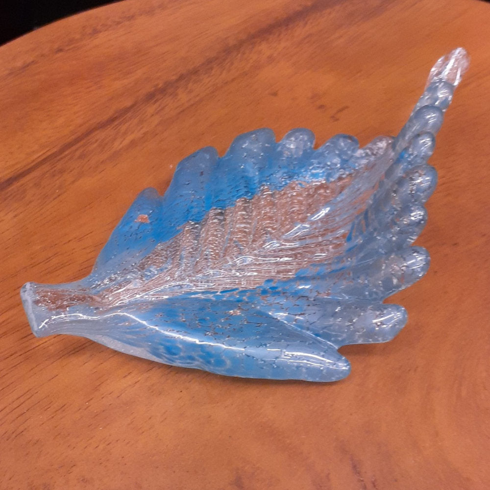 葉っぱトレイ リーフプレート リーフ置物 オブジェ グラスアート ガラス グラスリーフ インテリア 雑貨 ガラスのオブジェ リーフ 7688015