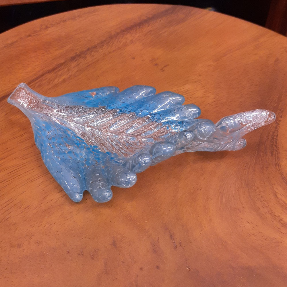 葉っぱトレイ リーフプレート リーフ置物 オブジェ グラスアート ガラス グラスリーフ インテリア 雑貨 ガラスのオブジェ リーフ 7688015