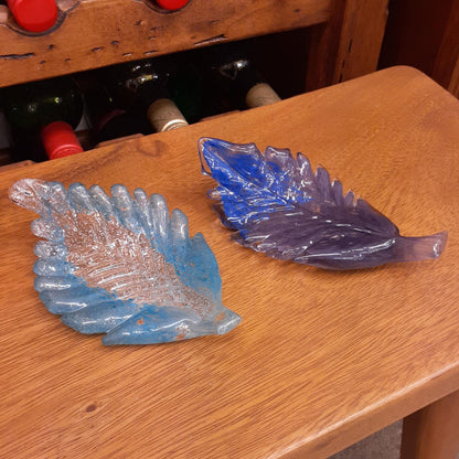 葉っぱトレイ リーフプレート リーフ置物 オブジェ グラスアート ガラス グラスリーフ インテリア 雑貨 ガラスのオブジェ リーフ 7688015