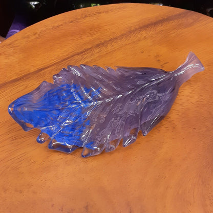 葉っぱトレイ リーフプレート リーフ置物 オブジェ グラスアート ガラス グラスリーフ インテリア 雑貨 ガラスのオブジェ リーフ 7688016