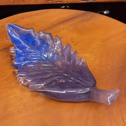 葉っぱトレイ リーフプレート リーフ置物 オブジェ グラスアート ガラス グラスリーフ インテリア 雑貨 ガラスのオブジェ リーフ 7688016