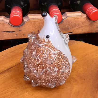 ハリネズミ 置物 オブジェ ガラス グラスオブジェ 針鼠 かわいい インテリア 雑貨 ガラスのオブジェ はりねずみ 7688017