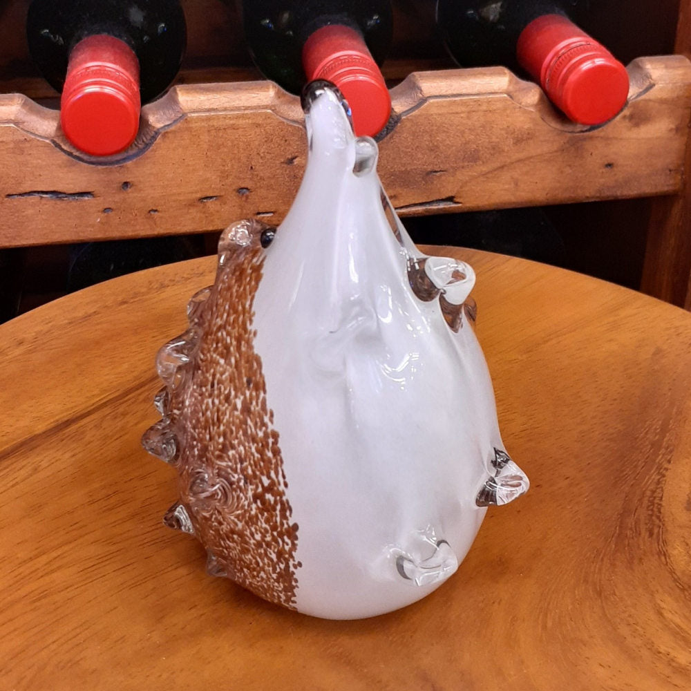 ハリネズミ 置物 オブジェ ガラス グラスオブジェ 針鼠 かわいい インテリア 雑貨 ガラスのオブジェ はりねずみ 7688017