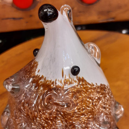 ハリネズミ 置物 オブジェ ガラス グラスオブジェ 針鼠 かわいい インテリア 雑貨 ガラスのオブジェ はりねずみ 7688017